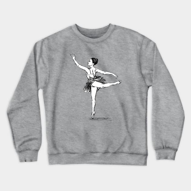 Ballerina illustration Crewneck Sweatshirt by rachelsfinelines